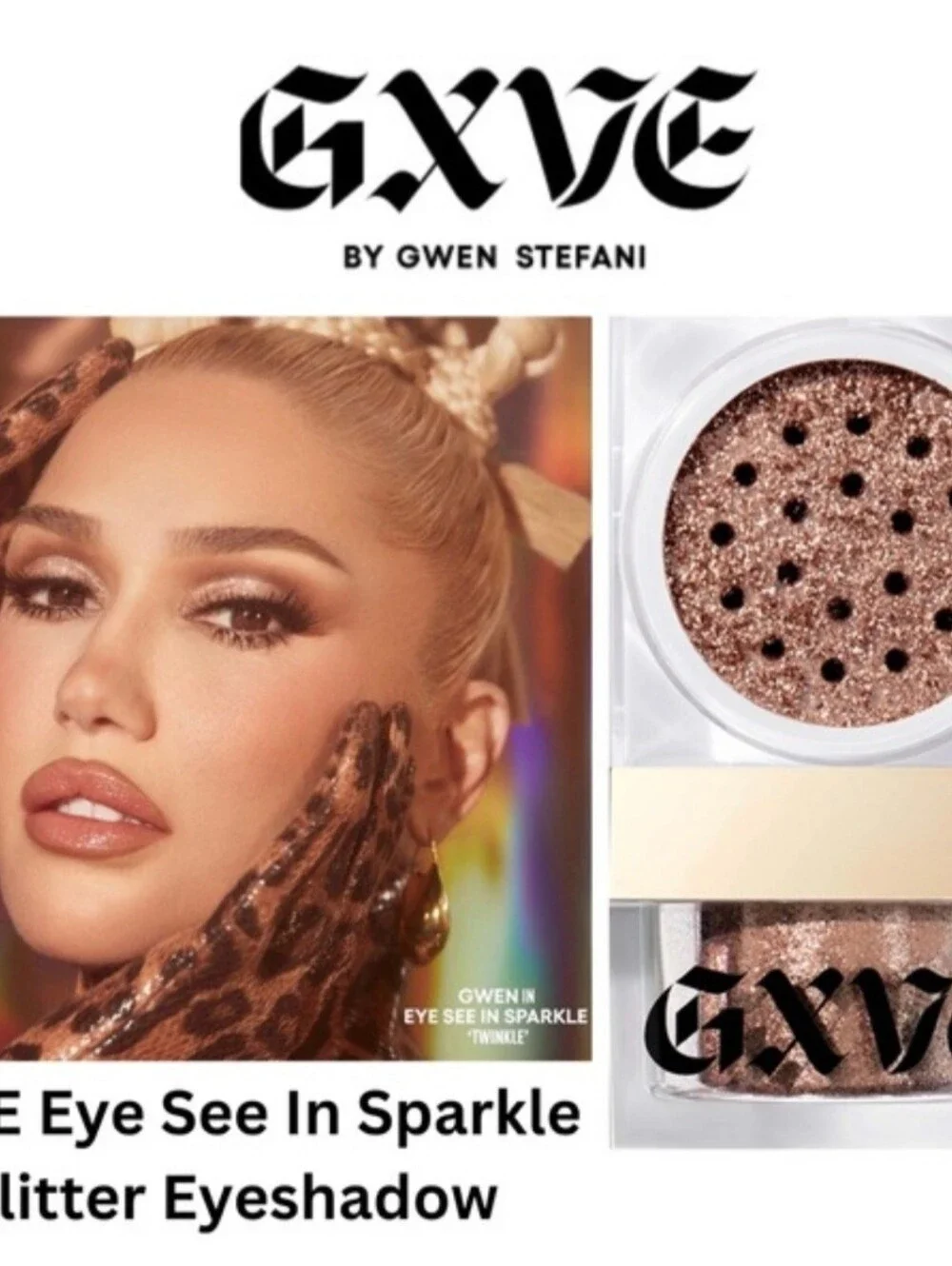 GXVE Eye See In Sparkle Multidimensional Eye Pigment in Dazzle - Rose Gold NIB